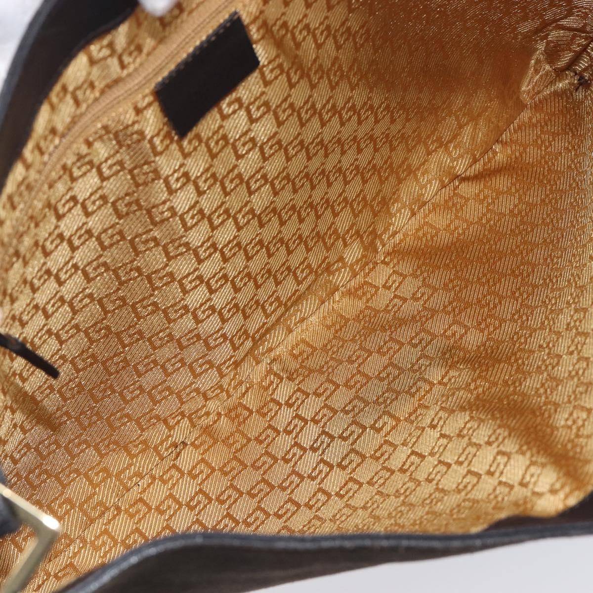 GUCCI Jackie Shoulder Bag Suede Brown Gold Tone 001 4052 1669 Auth 212093A