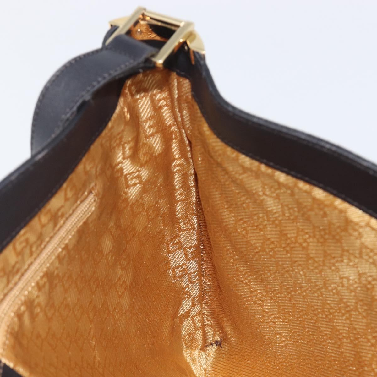 GUCCI Jackie Shoulder Bag Suede Brown Gold Tone 001 4052 1669 Auth 212093A