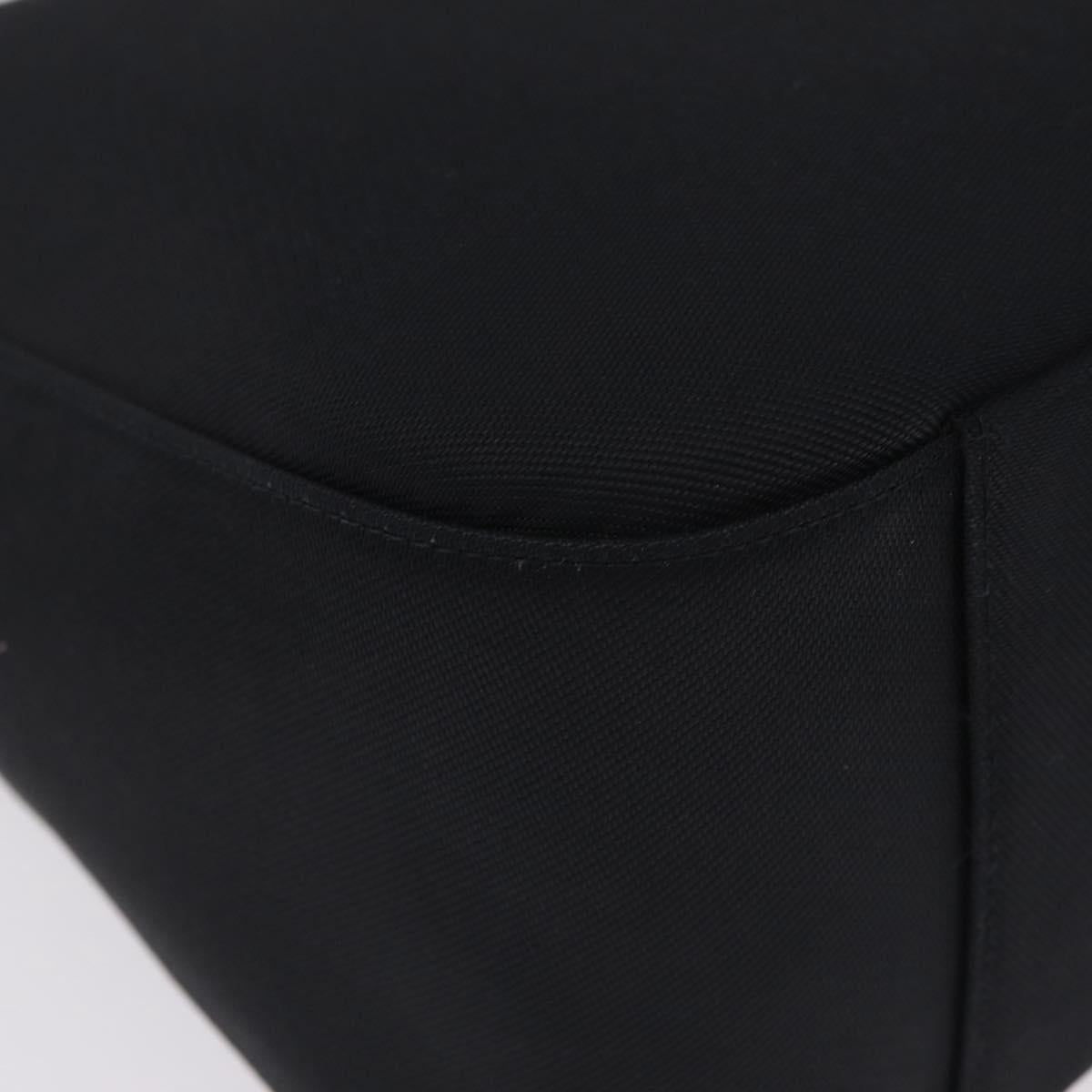 GIVENCHY Hand Bag Nylon Black Gold Auth 212095A