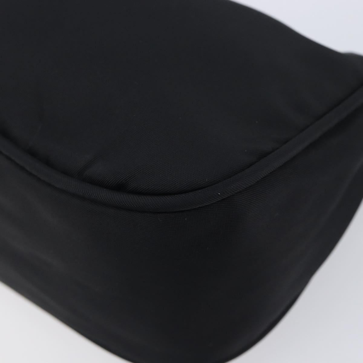 PRADA Accessory Pouch Nylon Black Silver Auth 212103V