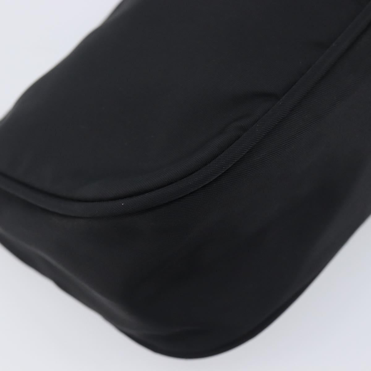 PRADA Accessory Pouch Nylon Black Silver Auth 212103V