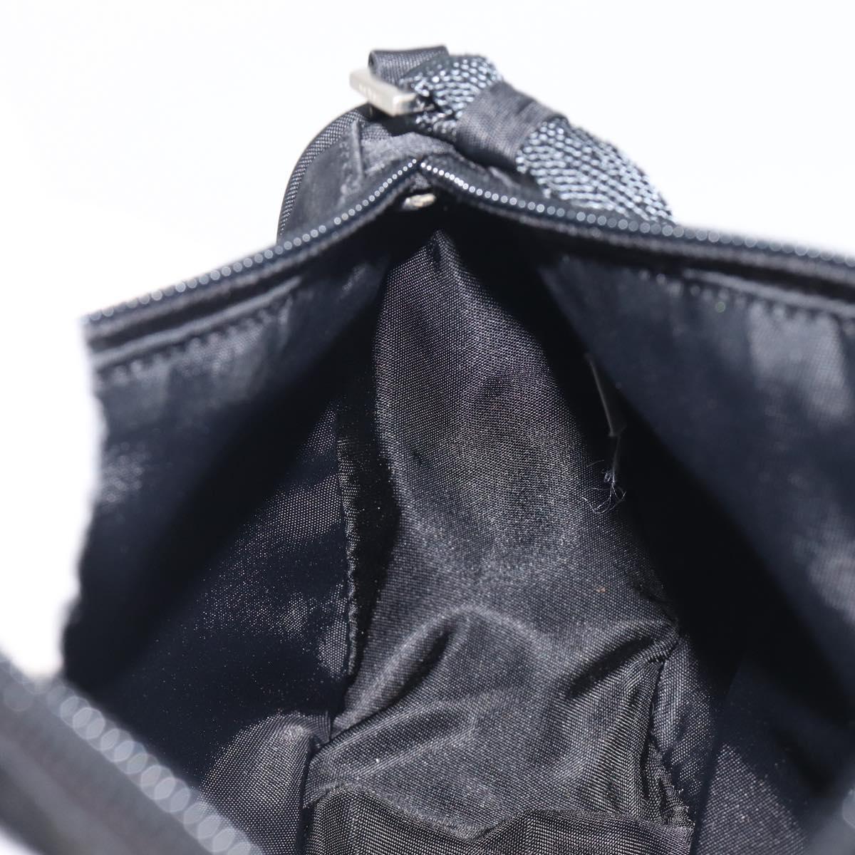 PRADA Accessory Pouch Nylon Black Silver Auth 212103V