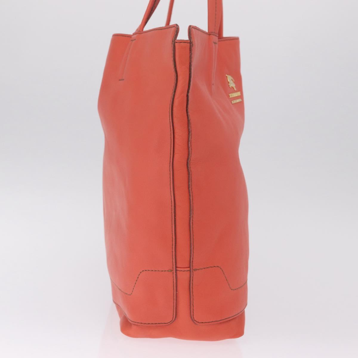BURBERRY Blue Label Tote Bag Leather Pink Gold Auth 212104A