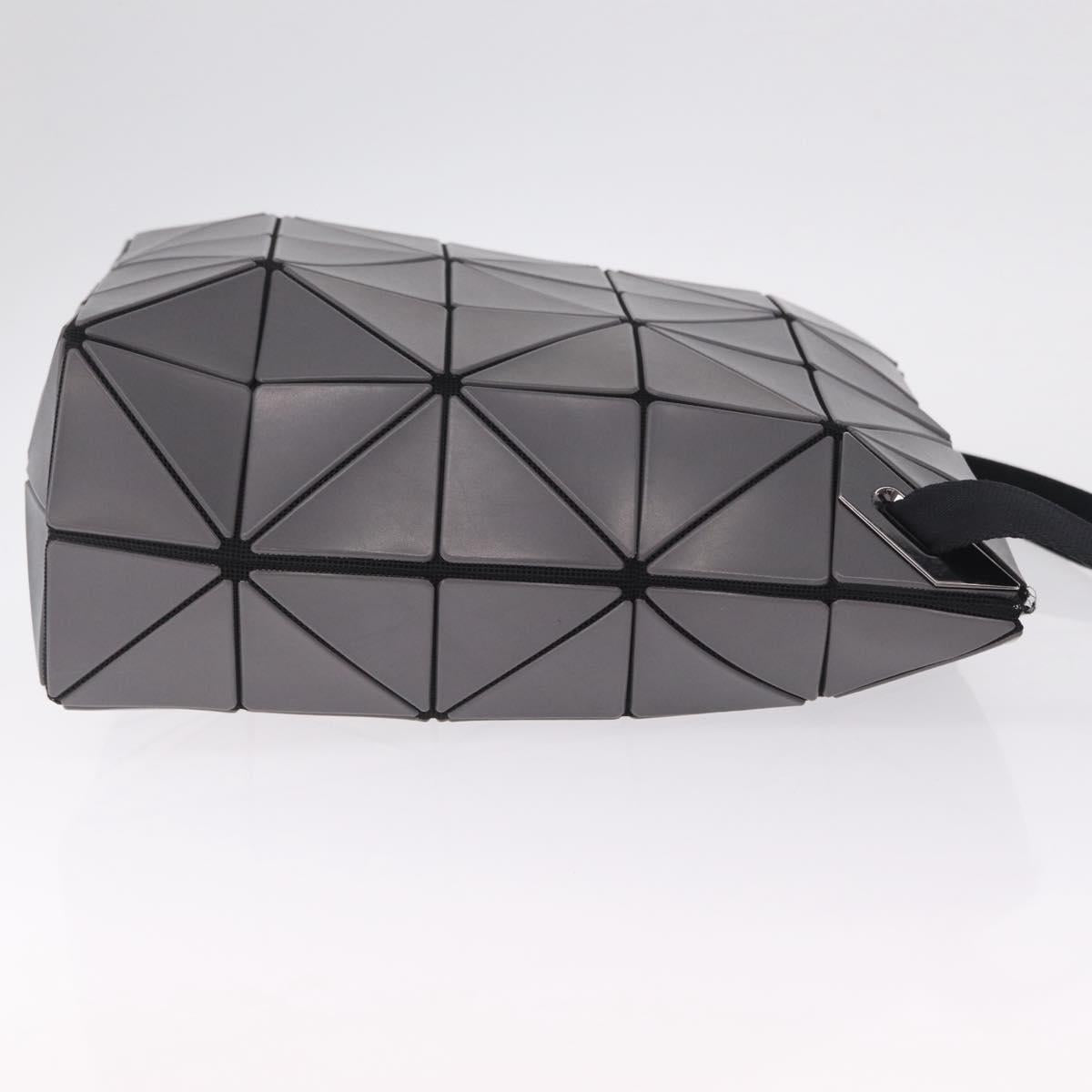 ISSEY MIYAKE BAO BAO Shoulder Bag PVC Canvas Gray Silver Auth 212108A