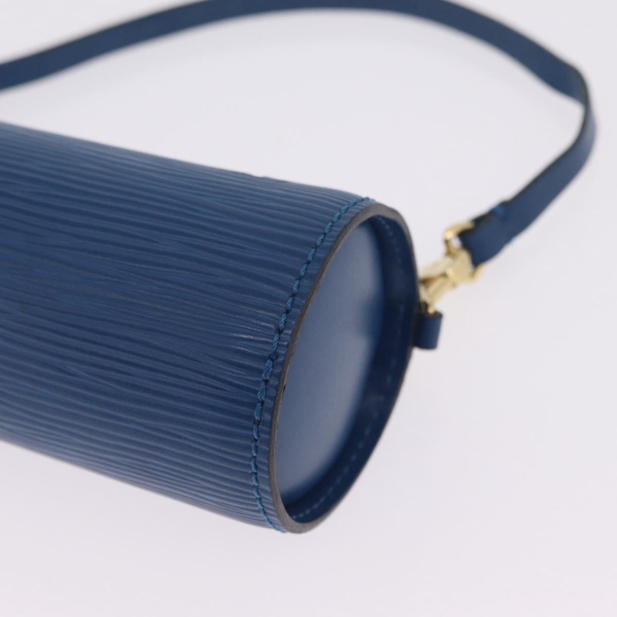 LOUIS VUITTON Epi Soufflot Pouch Blue LV Auth 212119V