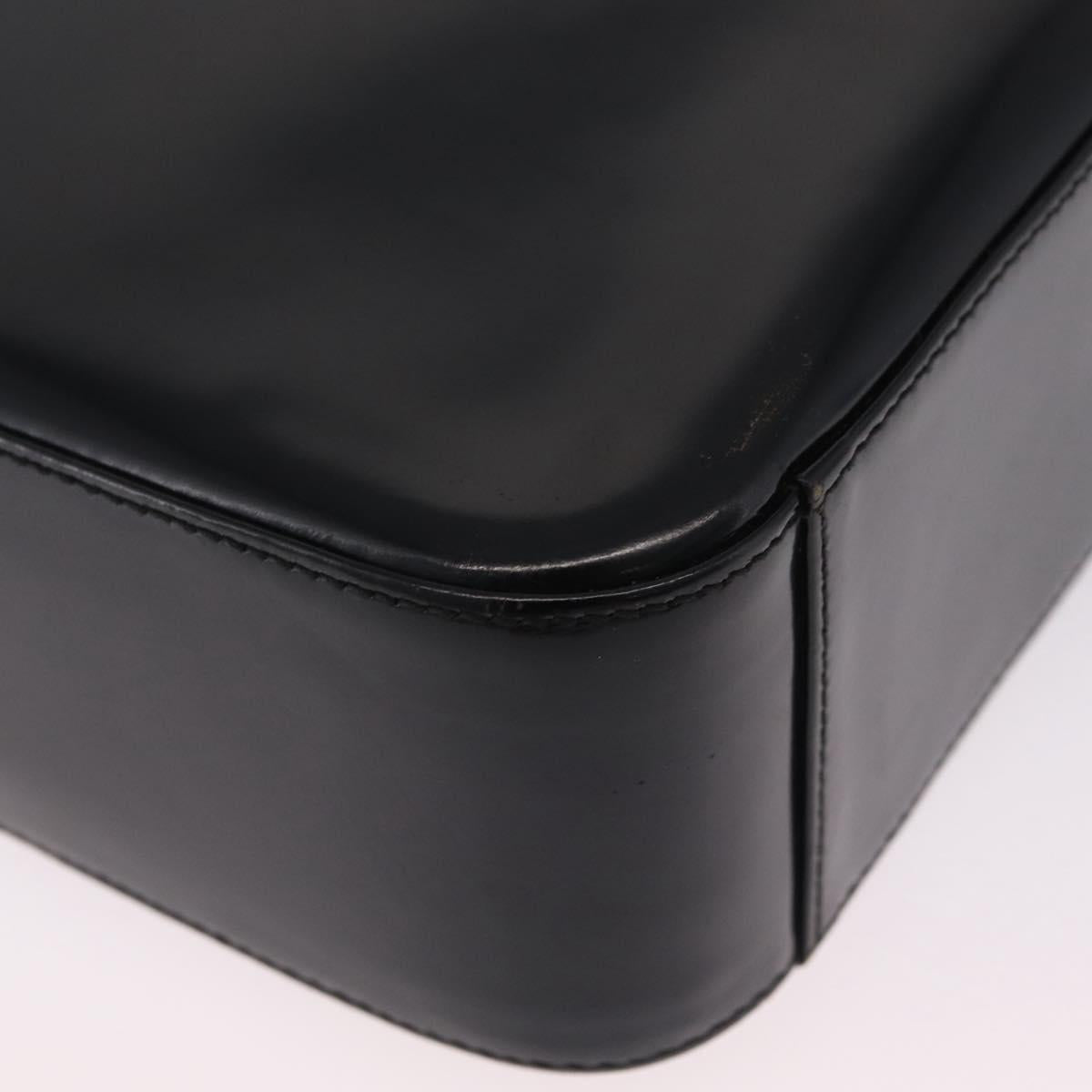 GUCCI Shoulder Bag Patent Leather Black Silver 000 1013 0506 Auth 212123