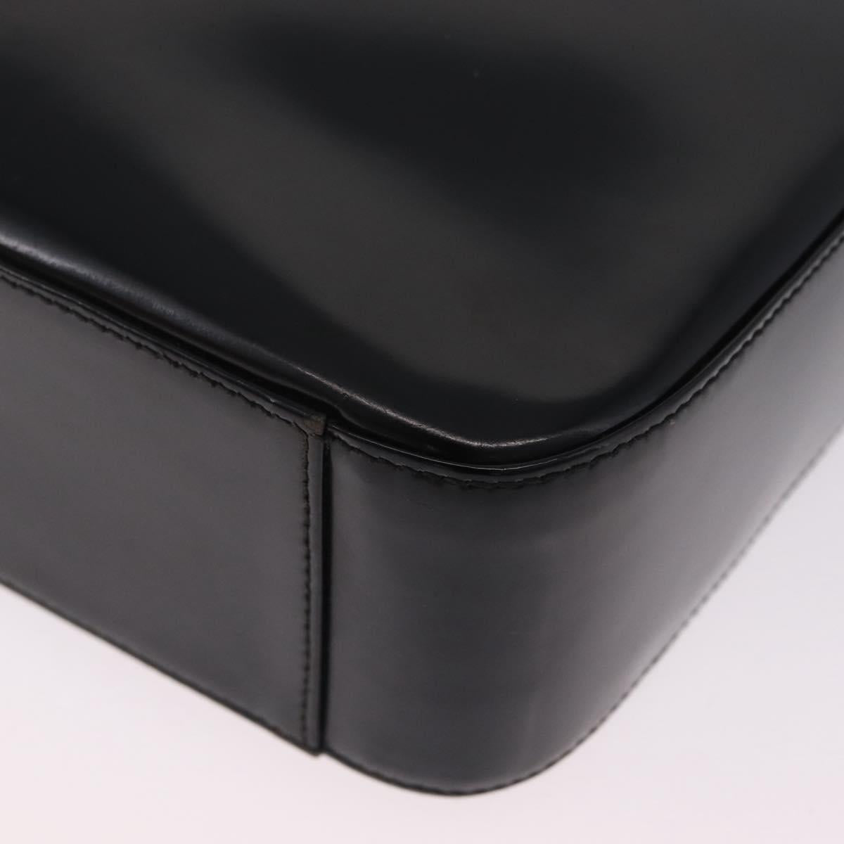 GUCCI Shoulder Bag Patent Leather Black Silver 000 1013 0506 Auth 212123