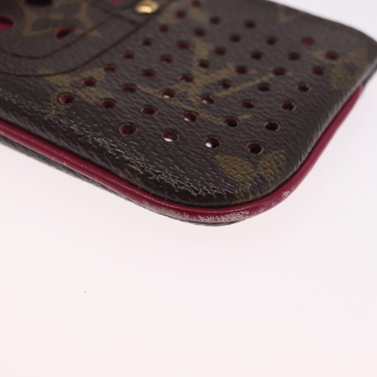 LOUIS VUITTON Perfo Pochette Cles Coin Purse Orange M95222 LV Auth 212126
