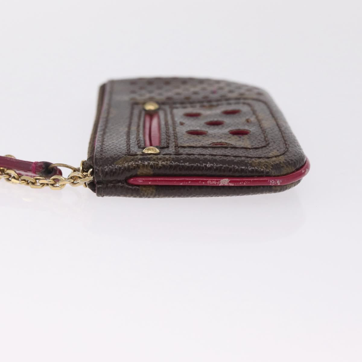 LOUIS VUITTON Perfo Pochette Cles Coin Purse Orange M95222 LV Auth 212126