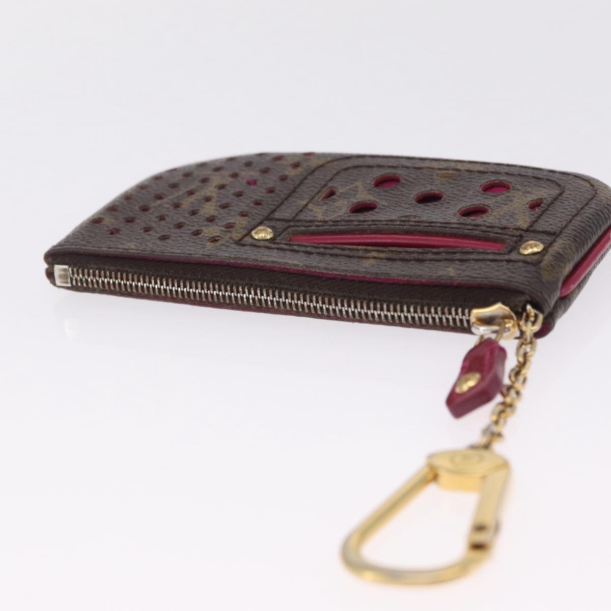 LOUIS VUITTON Perfo Pochette Cles Coin Purse Orange M95222 LV Auth 212126