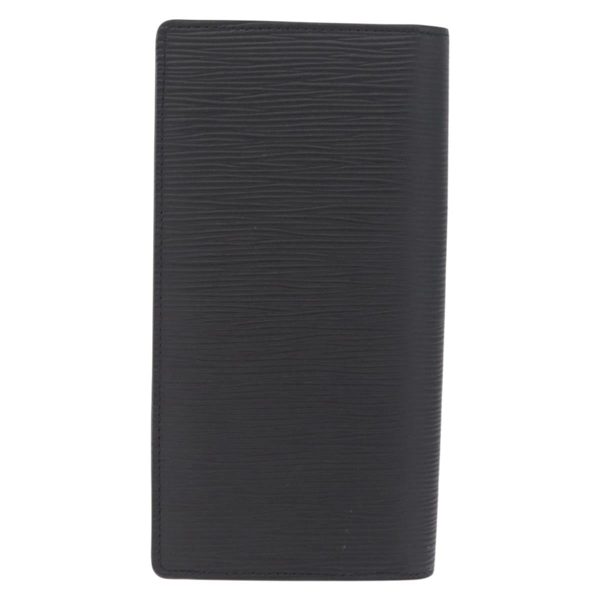 LOUIS VUITTON Epi Portefeuille Braza Long Wallet Black M60622 LV Auth 212146A