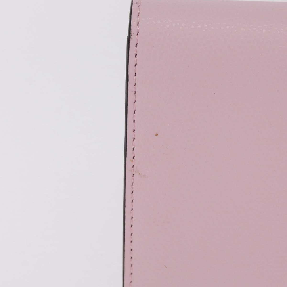 FENDI Continental Long Wallet Leather Pink Gold Auth 212147M