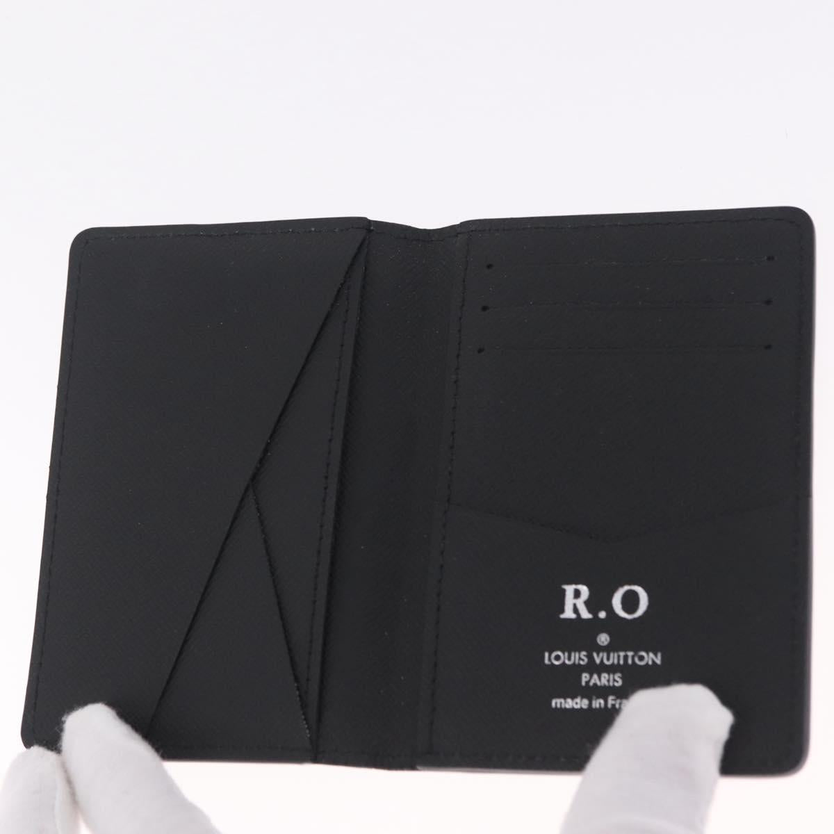 LOUIS VUITTON Epi Organizer Dupoch Card Case Black M63582 LV Auth 212151A