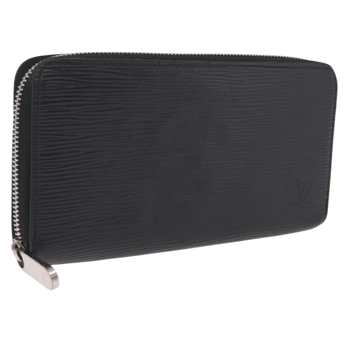 LOUIS VUITTON Epi Zippy Wallet Long Wallet Black M64838 LV Auth 212154V