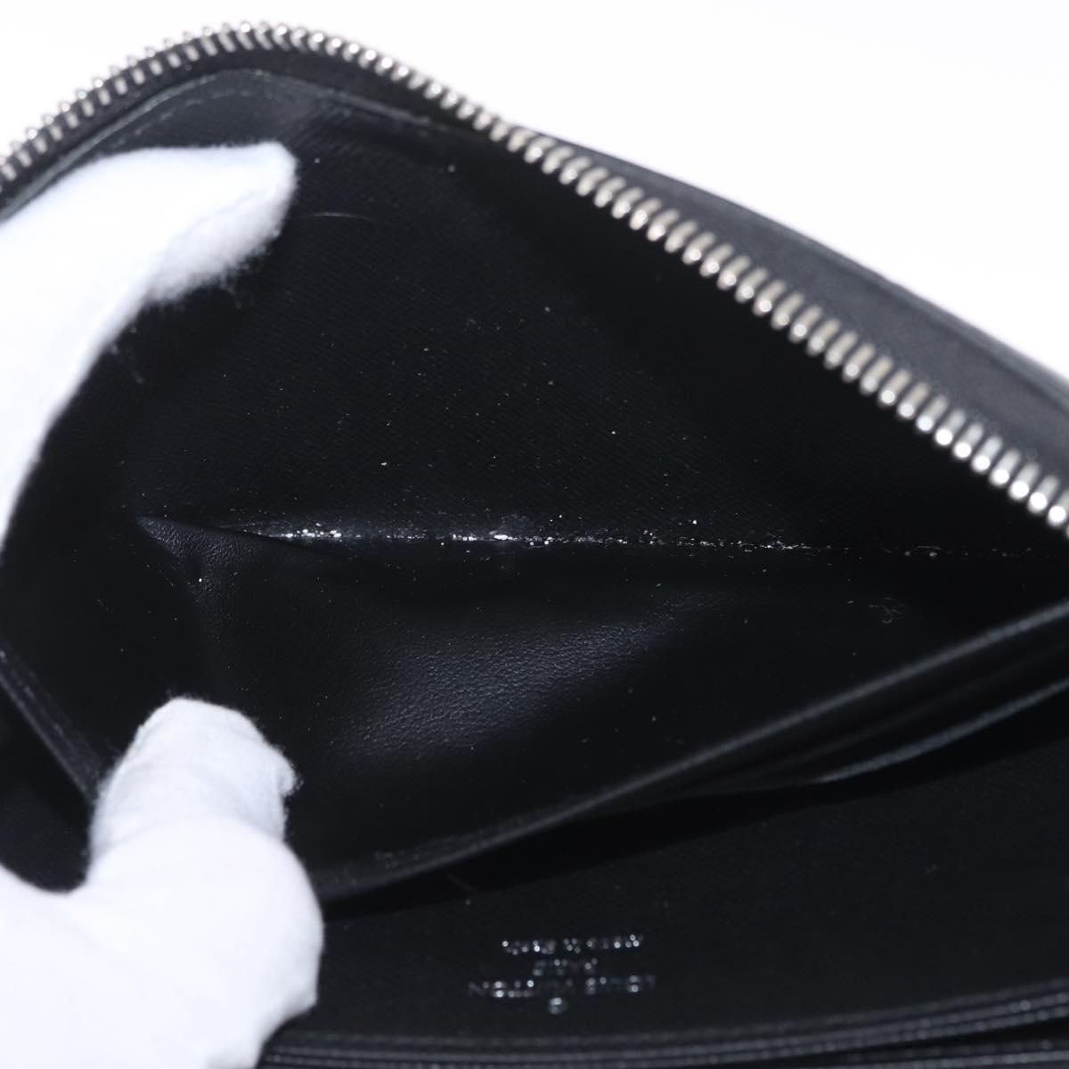 LOUIS VUITTON Epi Zippy Wallet Long Wallet Black M64838 LV Auth 212154V