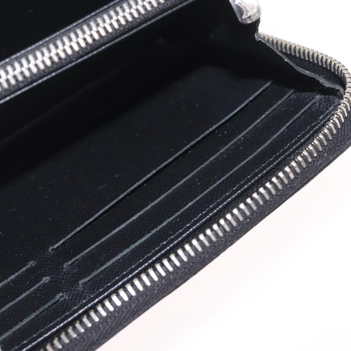 LOUIS VUITTON Epi Zippy Wallet Long Wallet Black M64838 LV Auth 212154V
