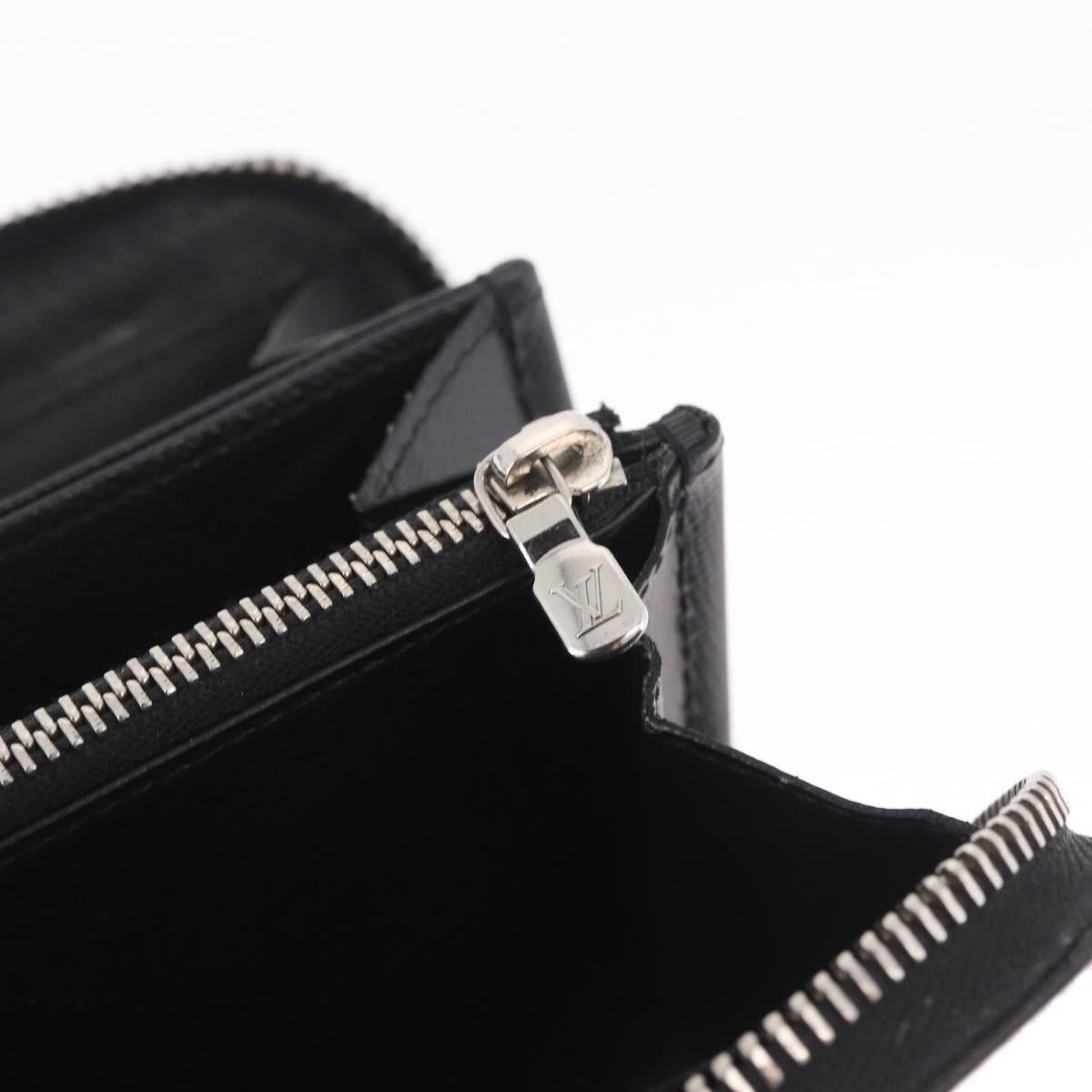 LOUIS VUITTON Epi Zippy Wallet Long Wallet Black M64838 LV Auth 212154V