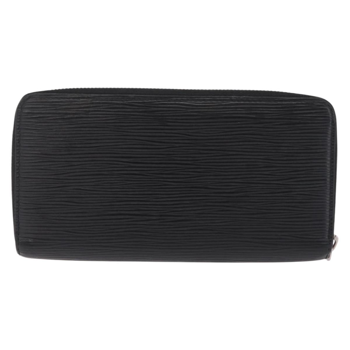 LOUIS VUITTON Epi Zippy Wallet Long Wallet Black M64838 LV Auth 212154V