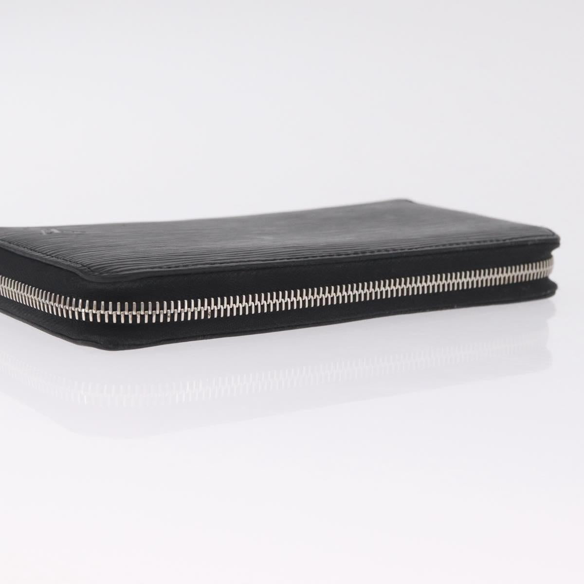 LOUIS VUITTON Epi Zippy Wallet Long Wallet Black M64838 LV Auth 212154V