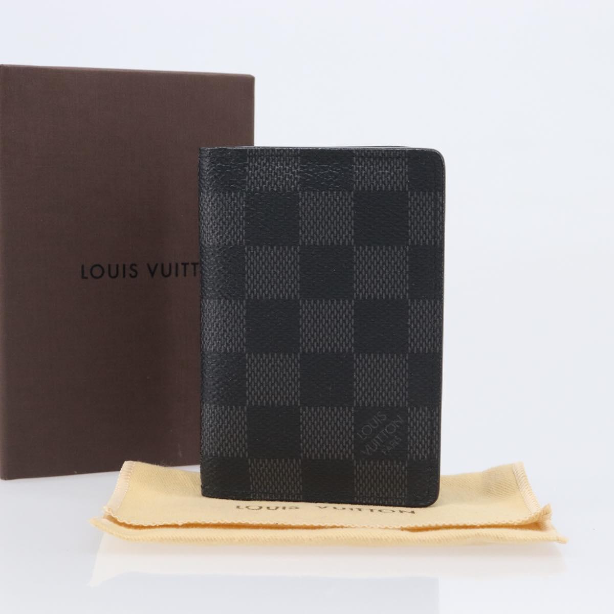 LOUIS VUITTON Damier Graphite Organizer Dupoch Card Case N63257 LV Auth 212163M