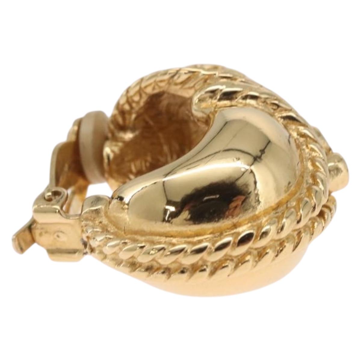 GIVENCHY Earring Metal Gold Auth 212165M