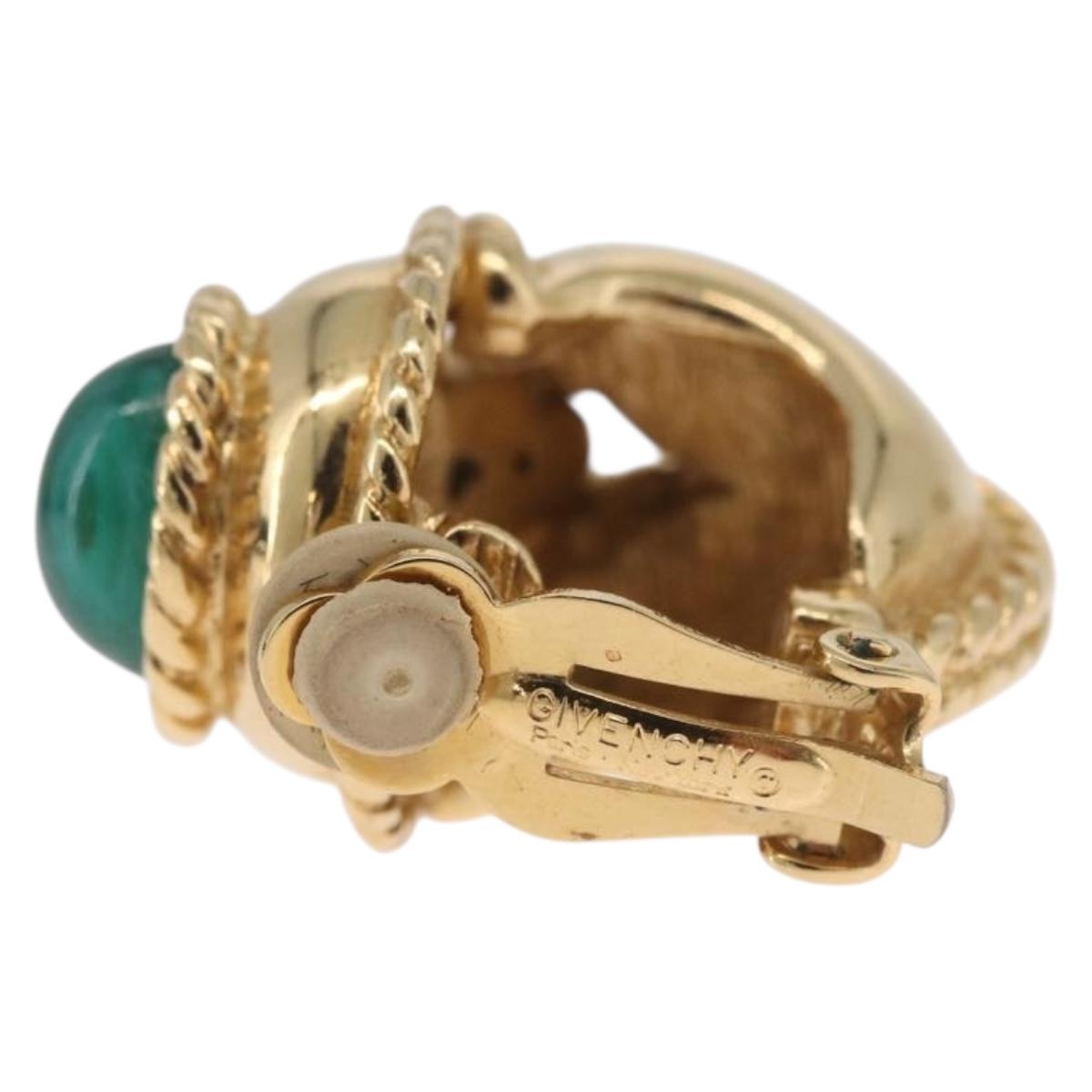GIVENCHY Earring Metal Gold Auth 212165M