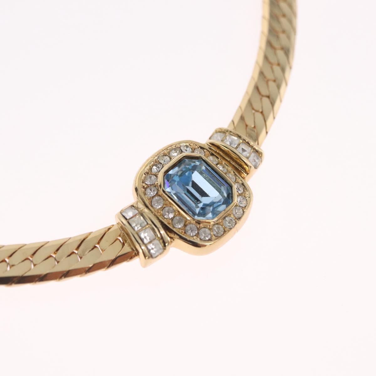 Christian Dior Necklace Metal Gold Auth 212167M