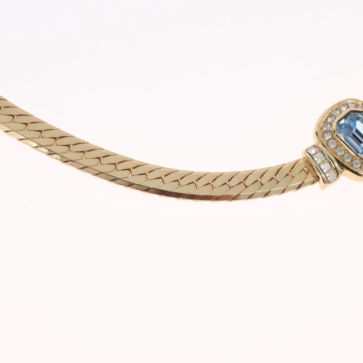 Christian Dior Necklace Metal Gold Auth 212167M