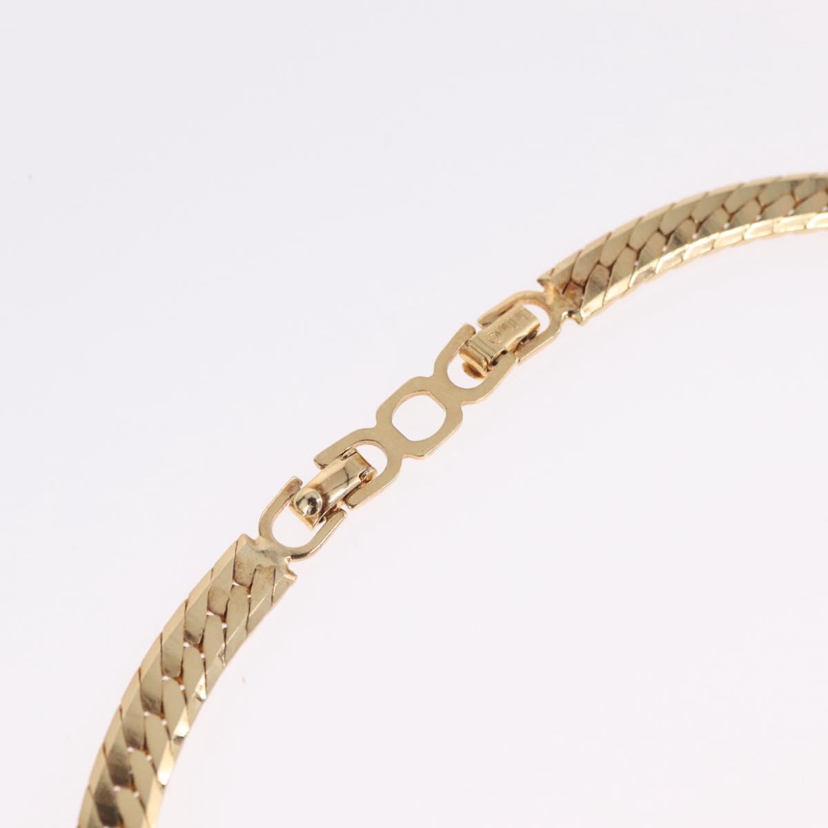 Christian Dior Necklace Metal Gold Auth 212167M