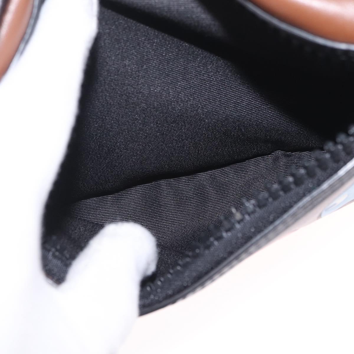 Coach x PAC MAN Waist bag Leather Brown Silver Auth 212402M