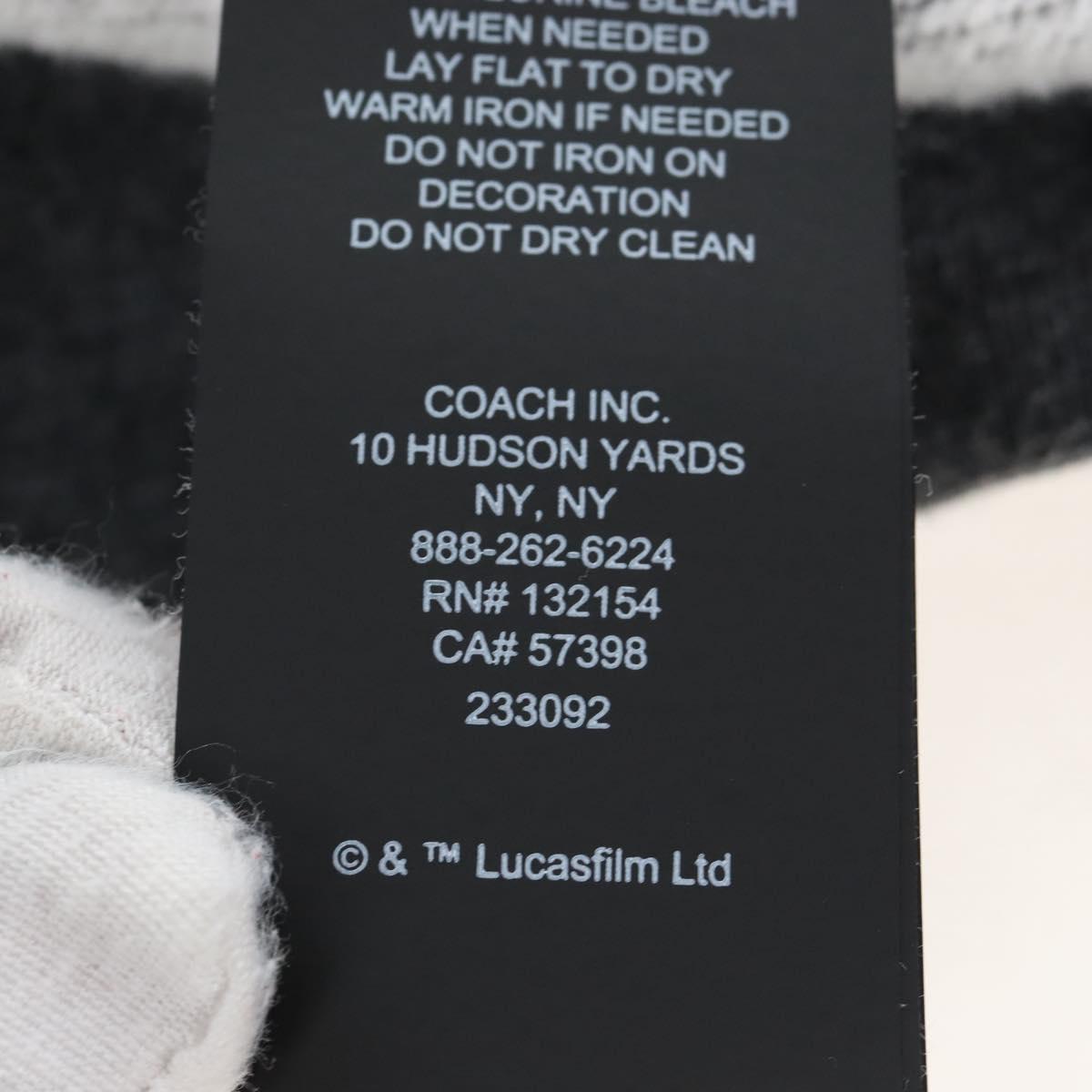 Coach ×STAR WARS Darth Vader Long Sleeve Hoodie cotton XS Greige Auth 212403M