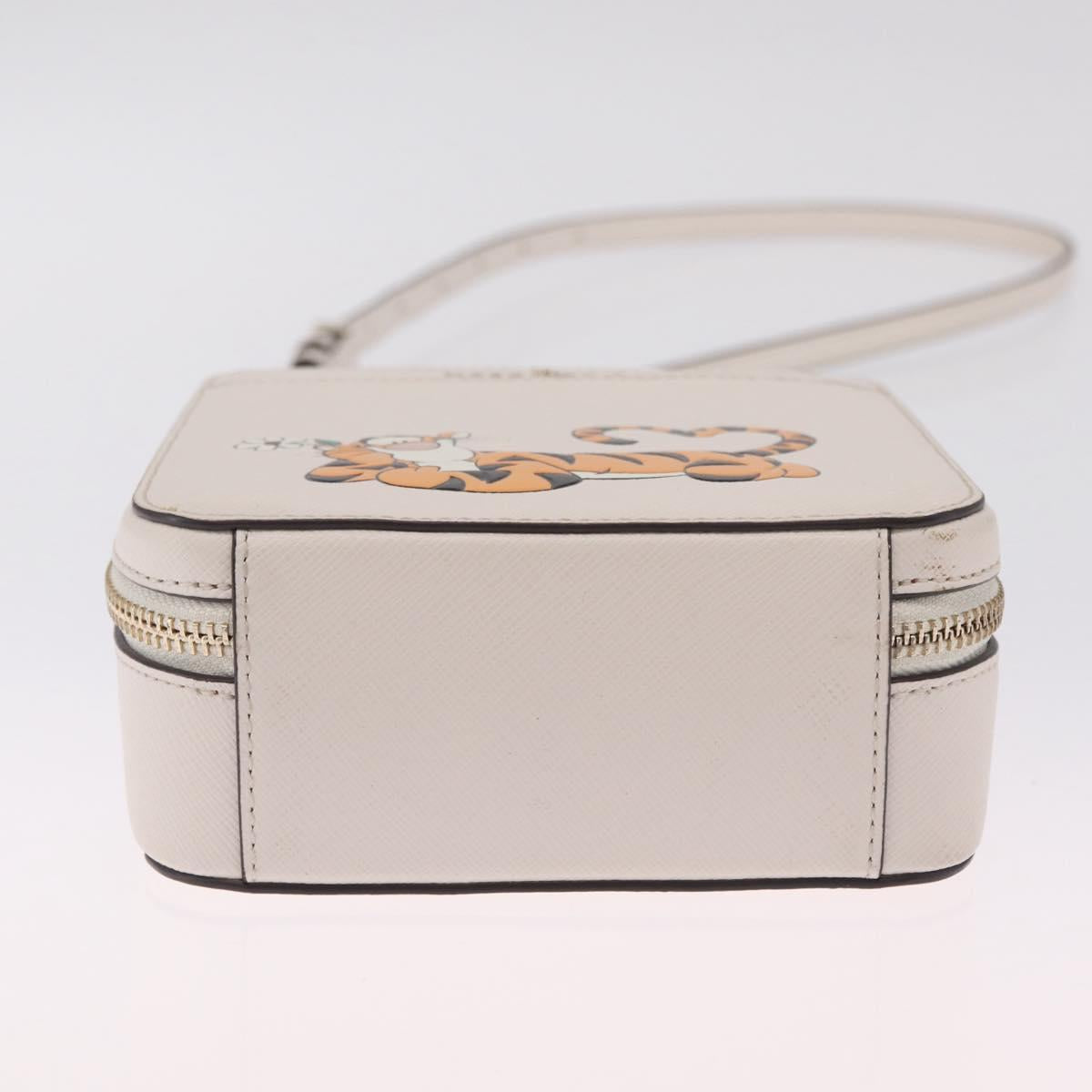 kate spade x Disney Shoulder Bag Leather 2way Beige Gold Auth 212408M