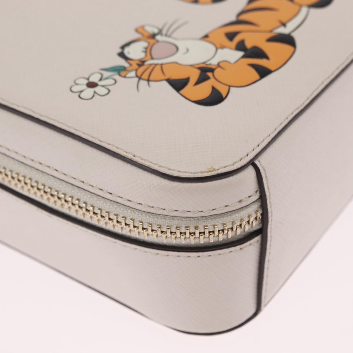 kate spade x Disney Shoulder Bag Leather 2way Beige Gold Auth 212408M