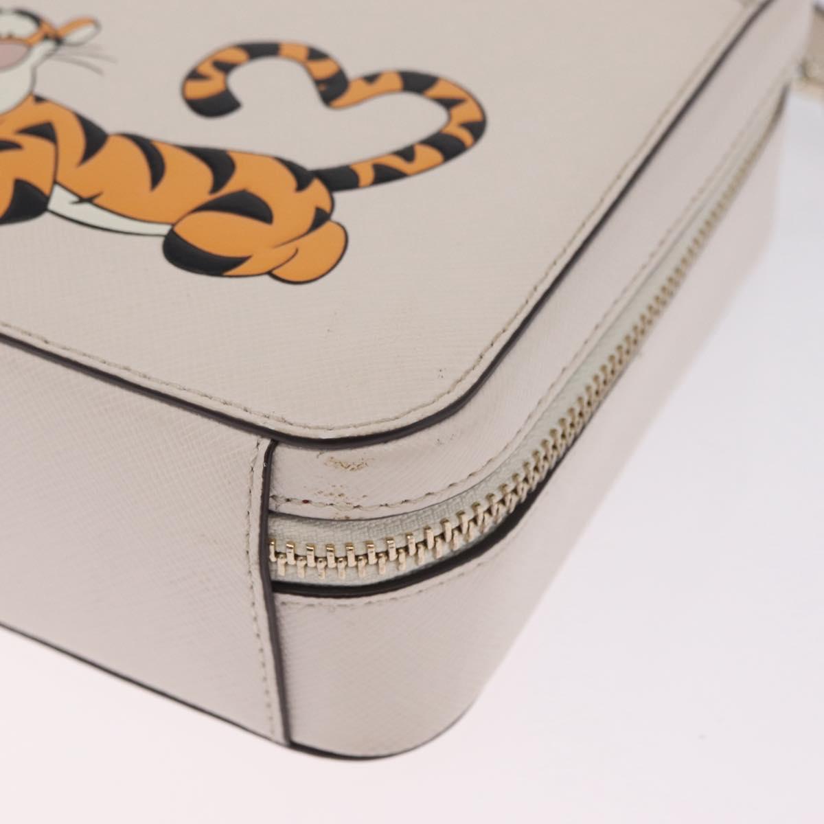 kate spade x Disney Shoulder Bag Leather 2way Beige Gold Auth 212408M
