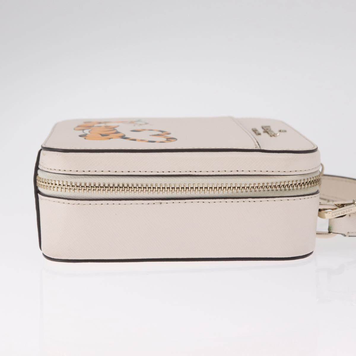 kate spade x Disney Shoulder Bag Leather 2way Beige Gold Auth 212408M