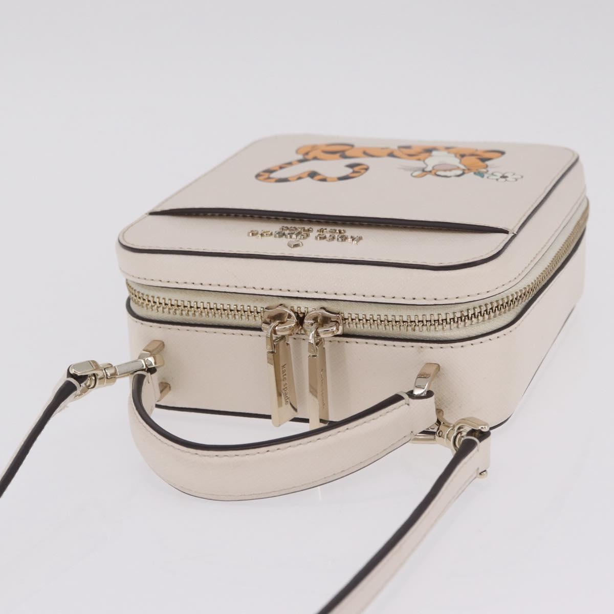 kate spade x Disney Shoulder Bag Leather 2way Beige Gold Auth 212408M