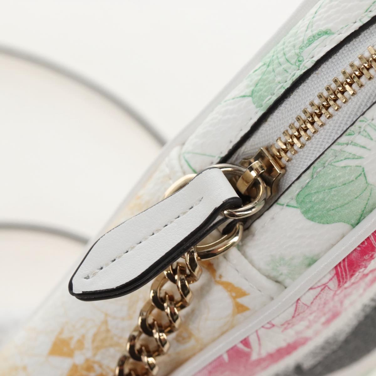 Jimmy Choo Shoulder Bag Leather White Gold Auth 212415SM
