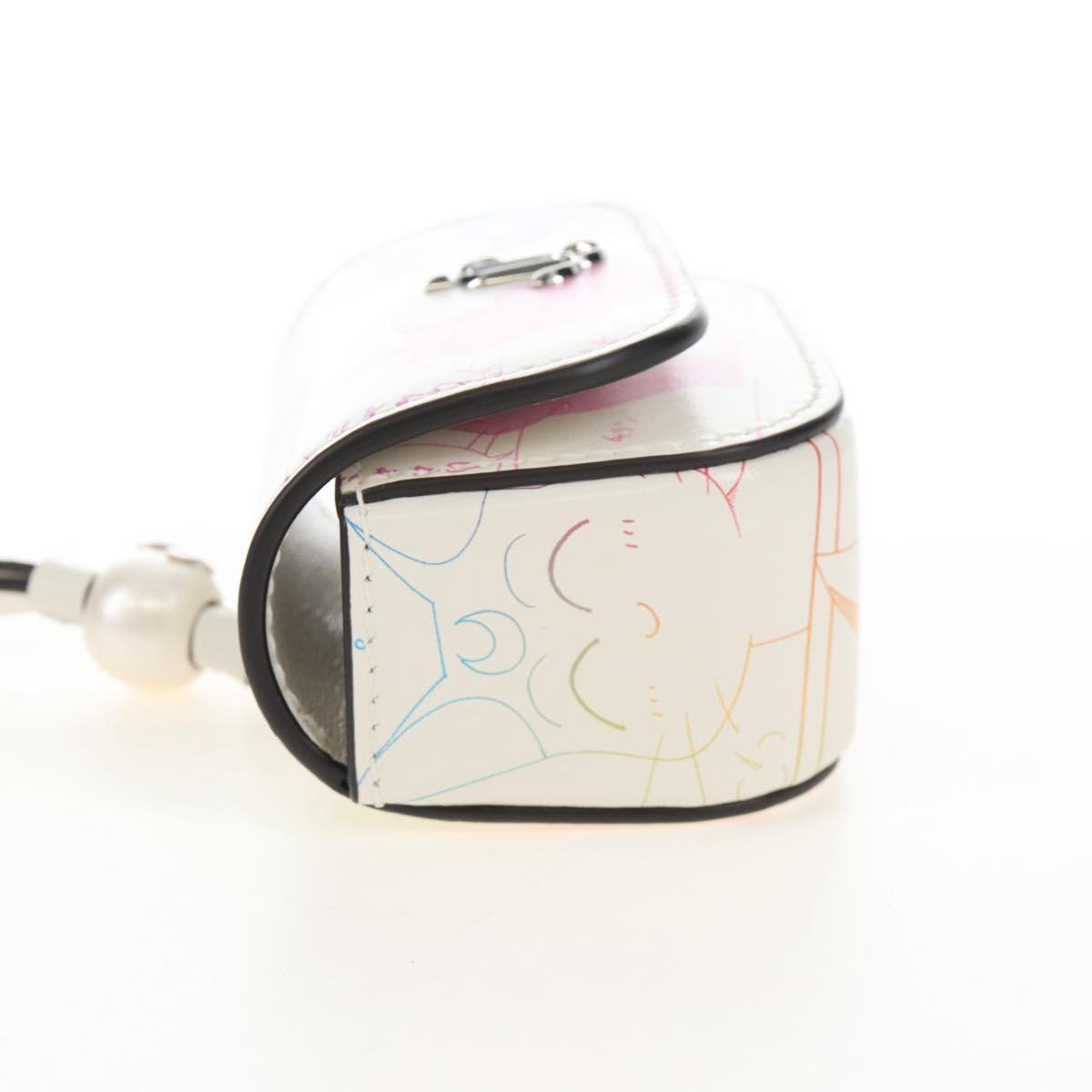 Jimmy Choo AirPods Case Luna Artemis Diana Leather White Auth 212418SM