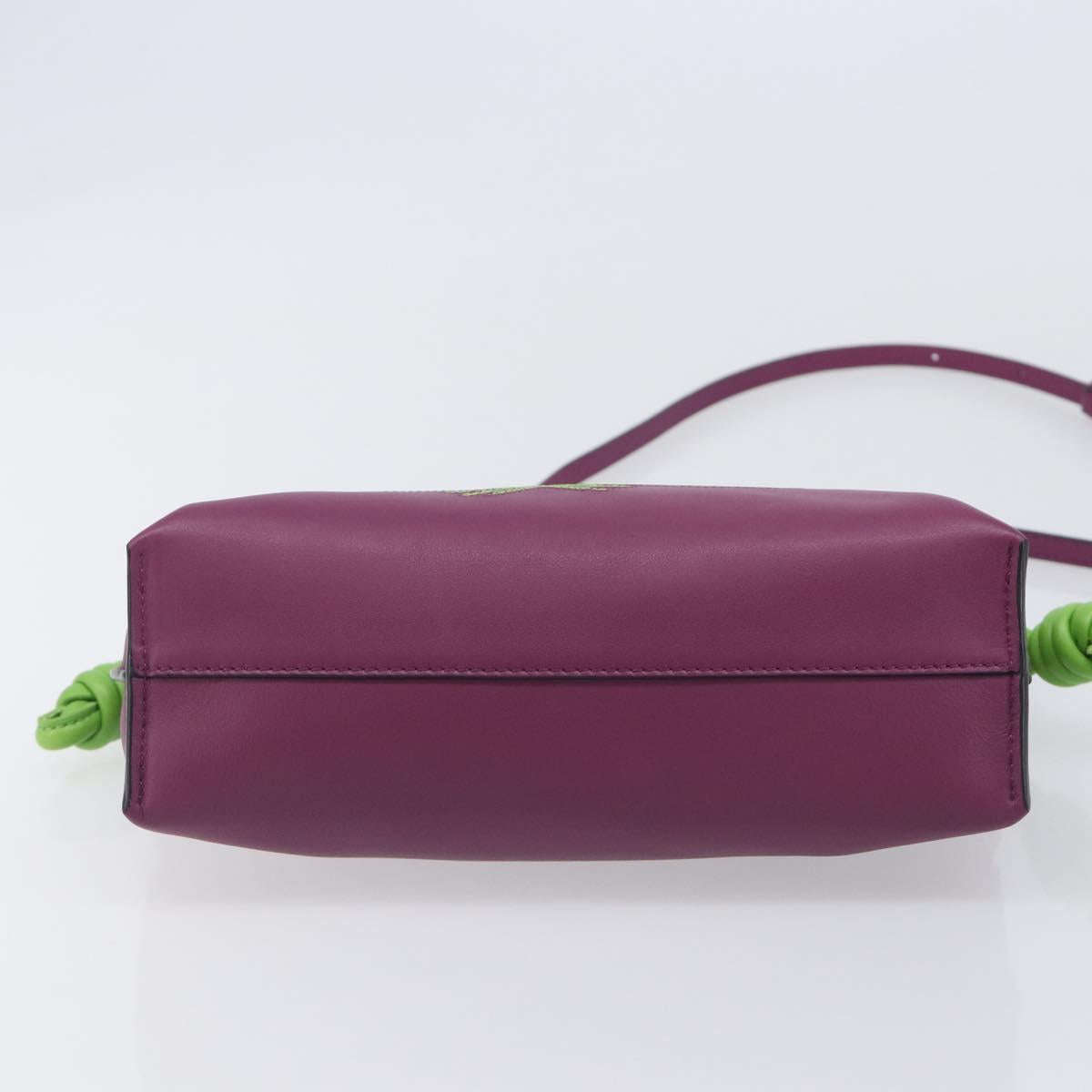 LOEWE × Studio Ghibli flamenco Shoulder Bag Leather Purple Auth 212433SM