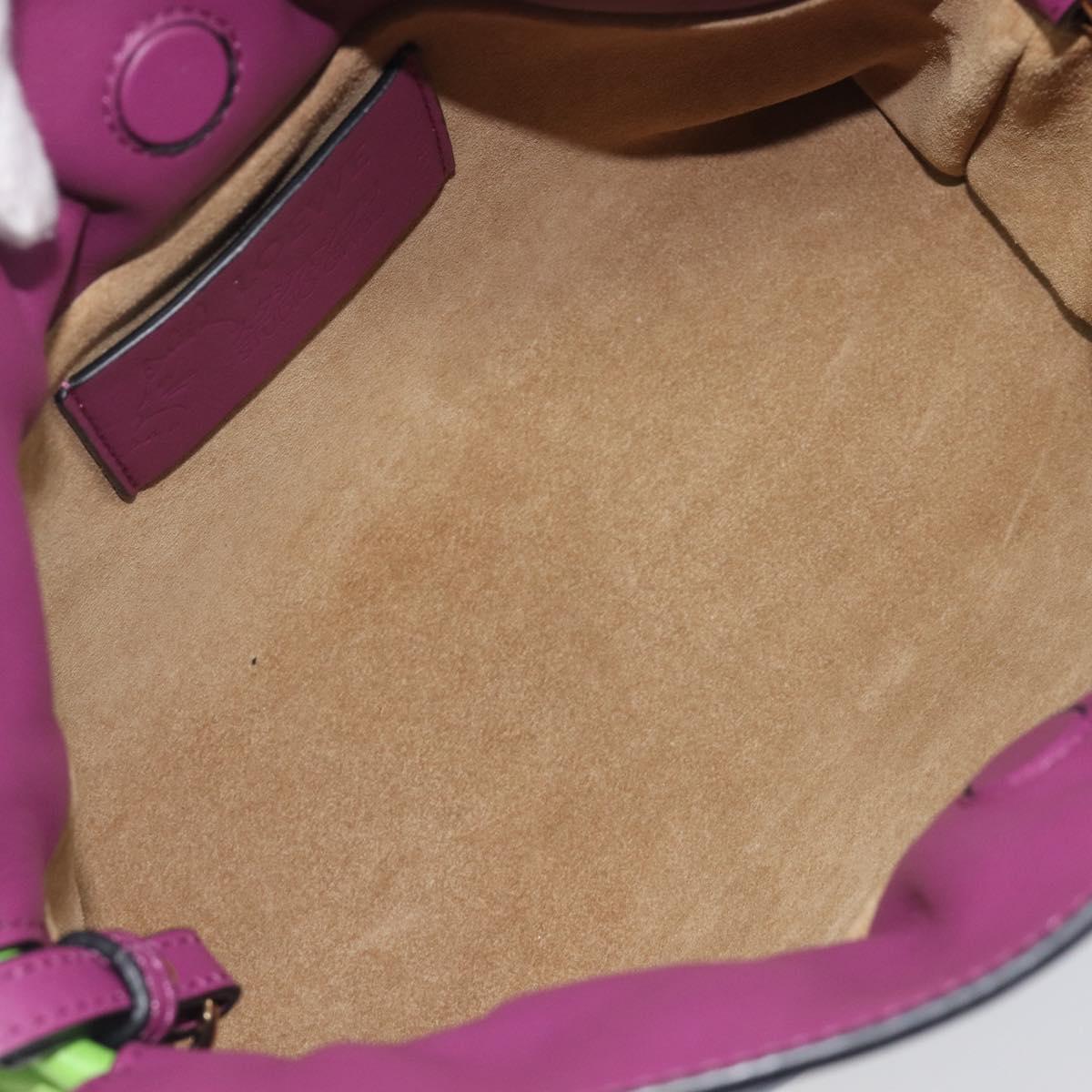LOEWE × Studio Ghibli flamenco Shoulder Bag Leather Purple Auth 212433SM