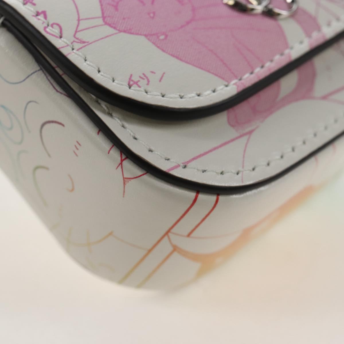Jimmy Choo AirPods Case Luna Artemis Diana Leather White Auth 212442SM