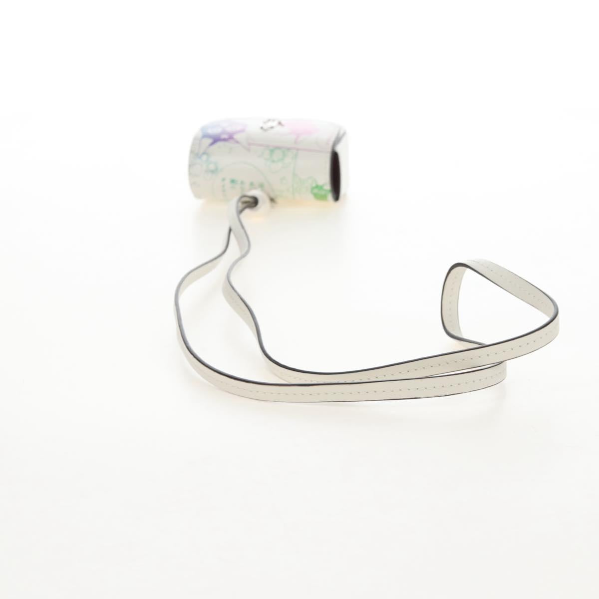 Jimmy Choo AirPods Case Luna Artemis Diana Leather White Auth 212442SM