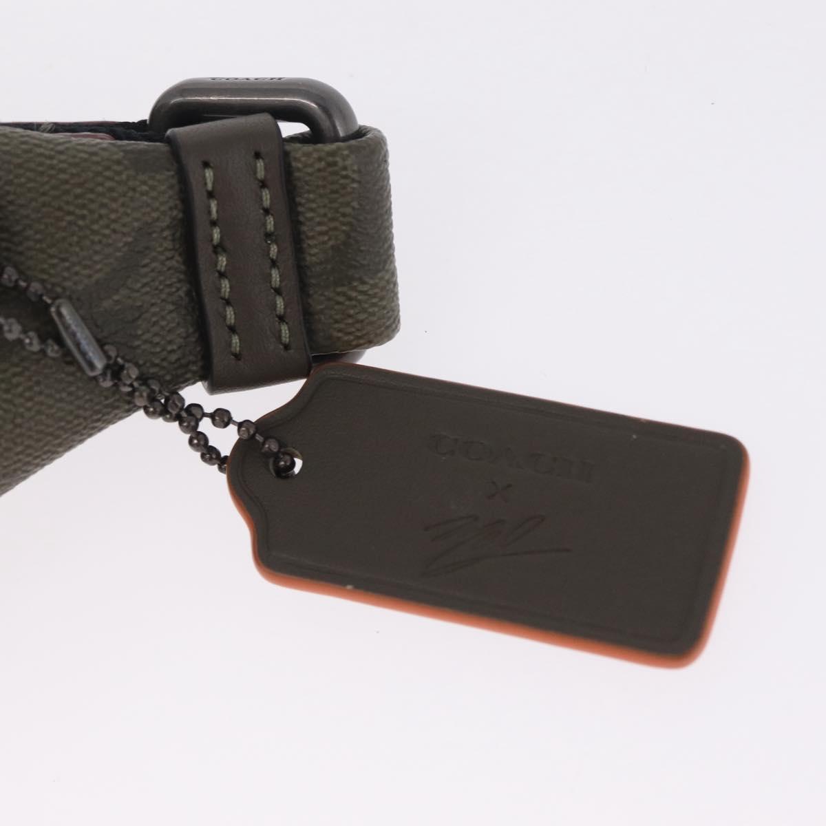 Coach x Michael B. Jordan × NARUTO Waist bag Leather Khaki Auth 212445M