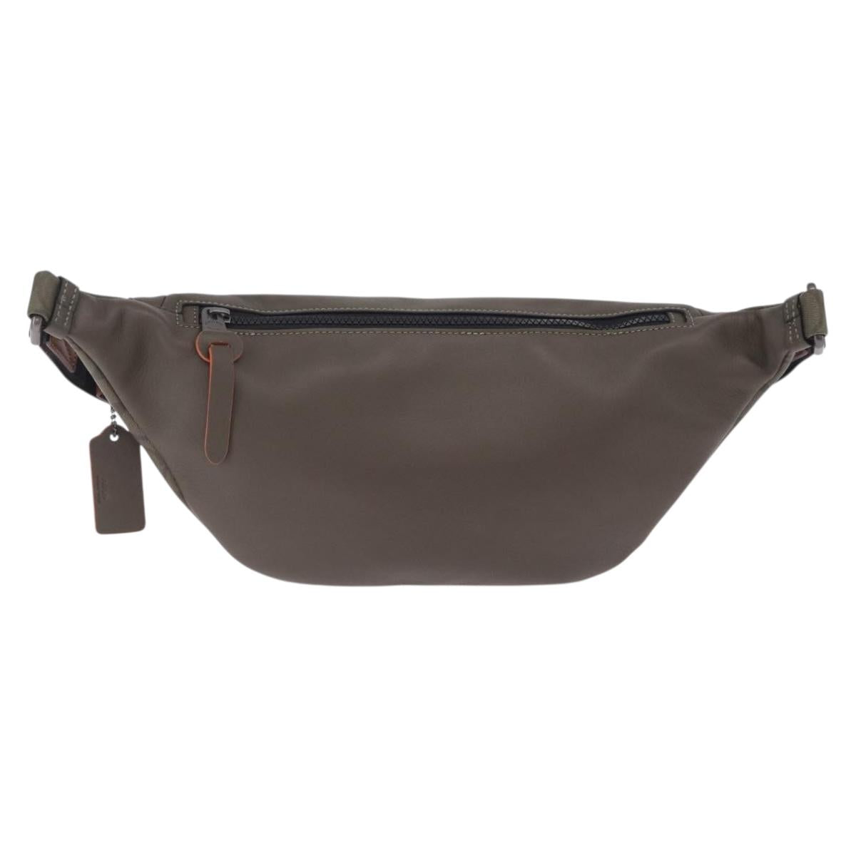 Coach x Michael B. Jordan × NARUTO Waist bag Leather Khaki Auth 212445M