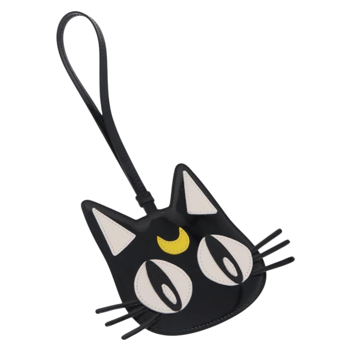 Jimmy Choo x Sailor Moon Luna Card Case Leather Black Auth 212454SM