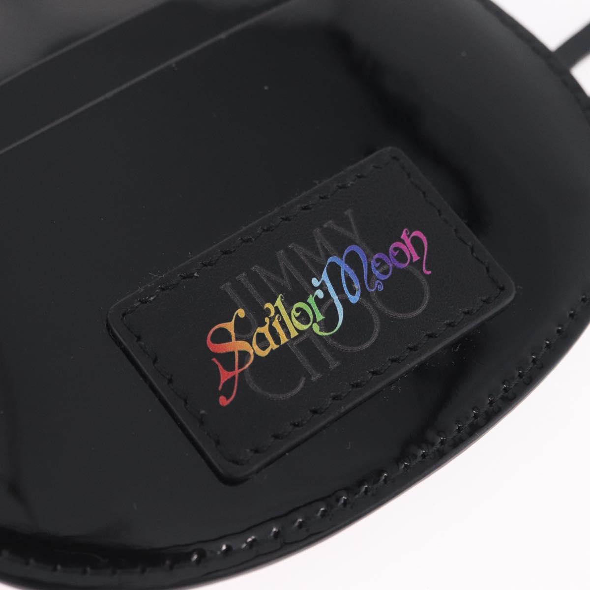 Jimmy Choo x Sailor Moon Luna Card Case Leather Black Auth 212454SM