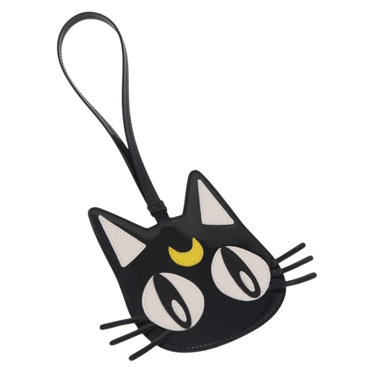 Jimmy Choo x Sailor Moon Luna Card Case Leather Black Auth 212455SM