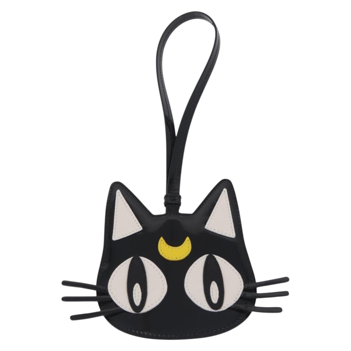 Jimmy Choo x Sailor Moon Luna Card Case Leather Black Auth 212455SM
