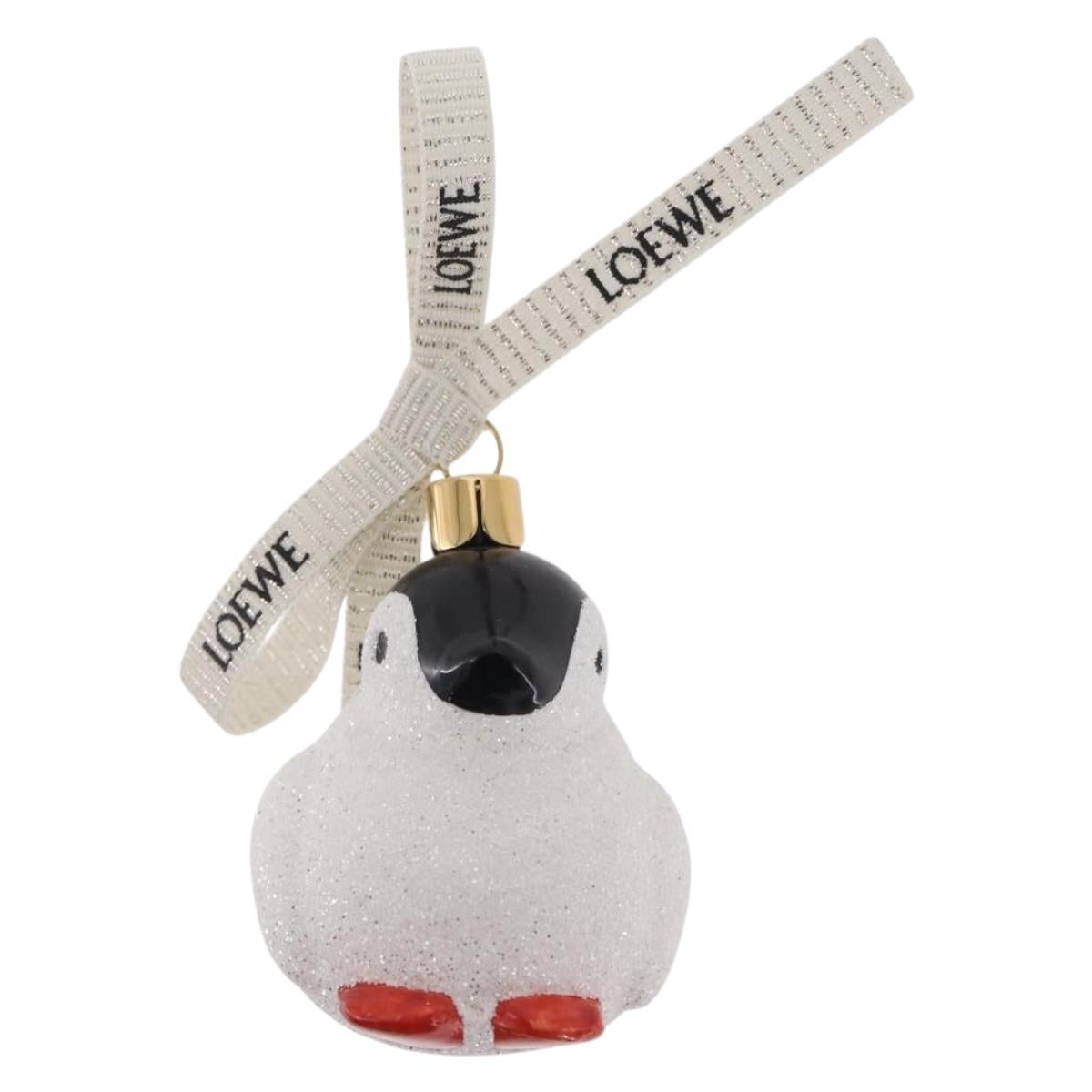 LOEWE Ornament Glass White Gold Auth 212471M