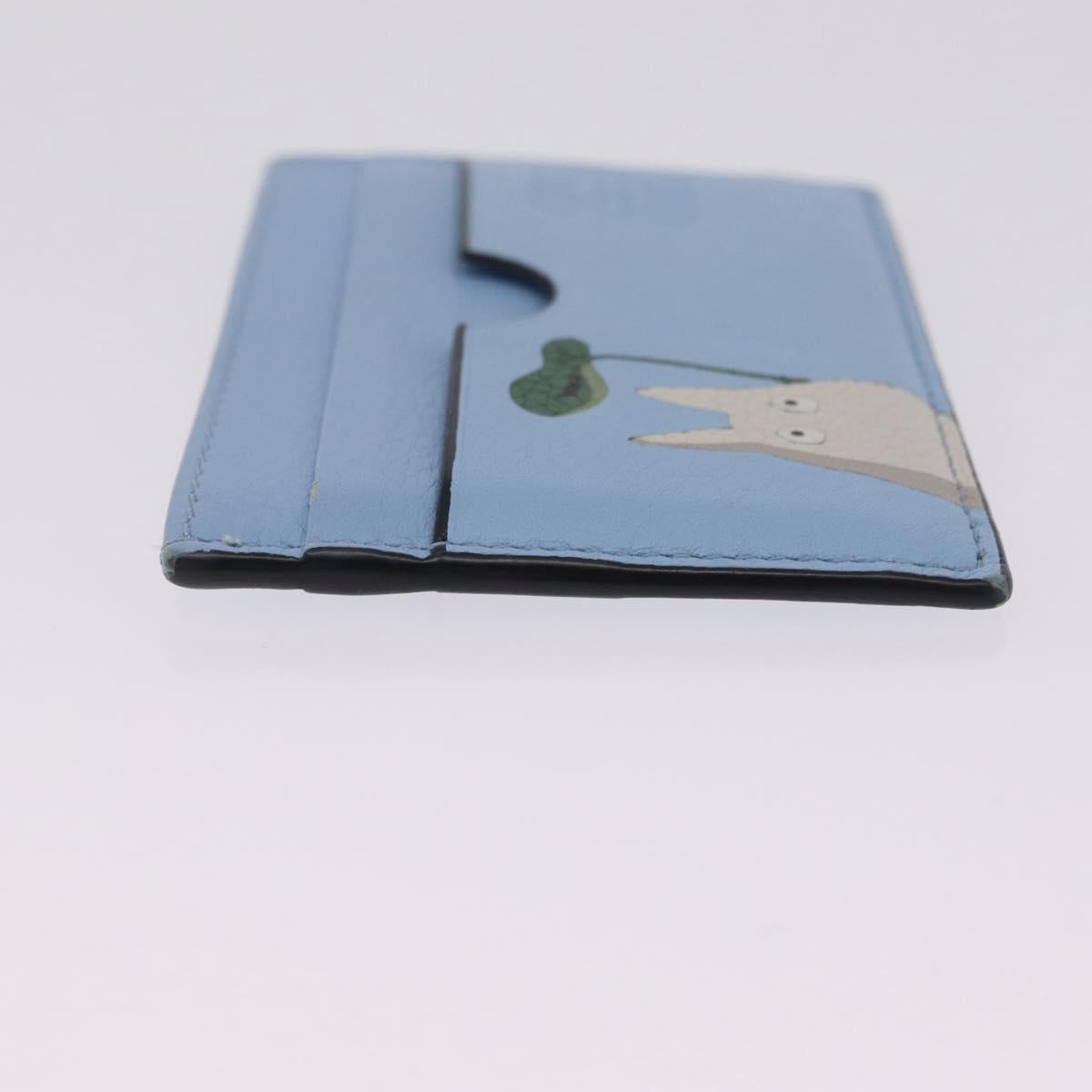 LOEWE x Studio Ghibli Little Totoro Card Case Leather Light Blue Auth 212472SAM